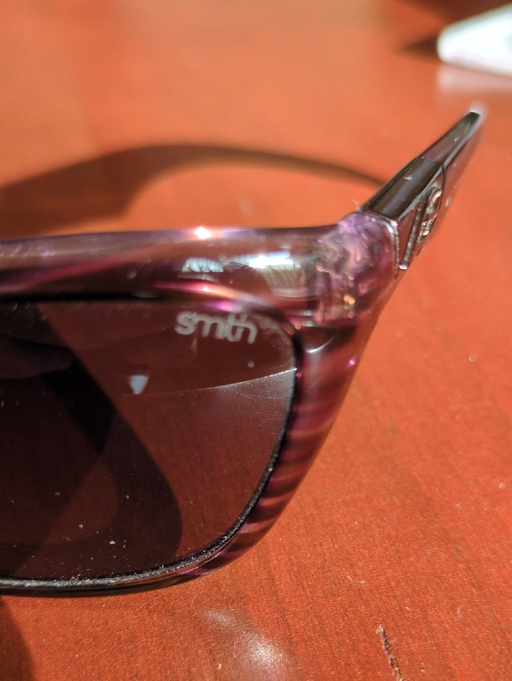 Smith Optics Purple Stripe Brown Gradient Lens Sunglasses - Picture 6 of 7